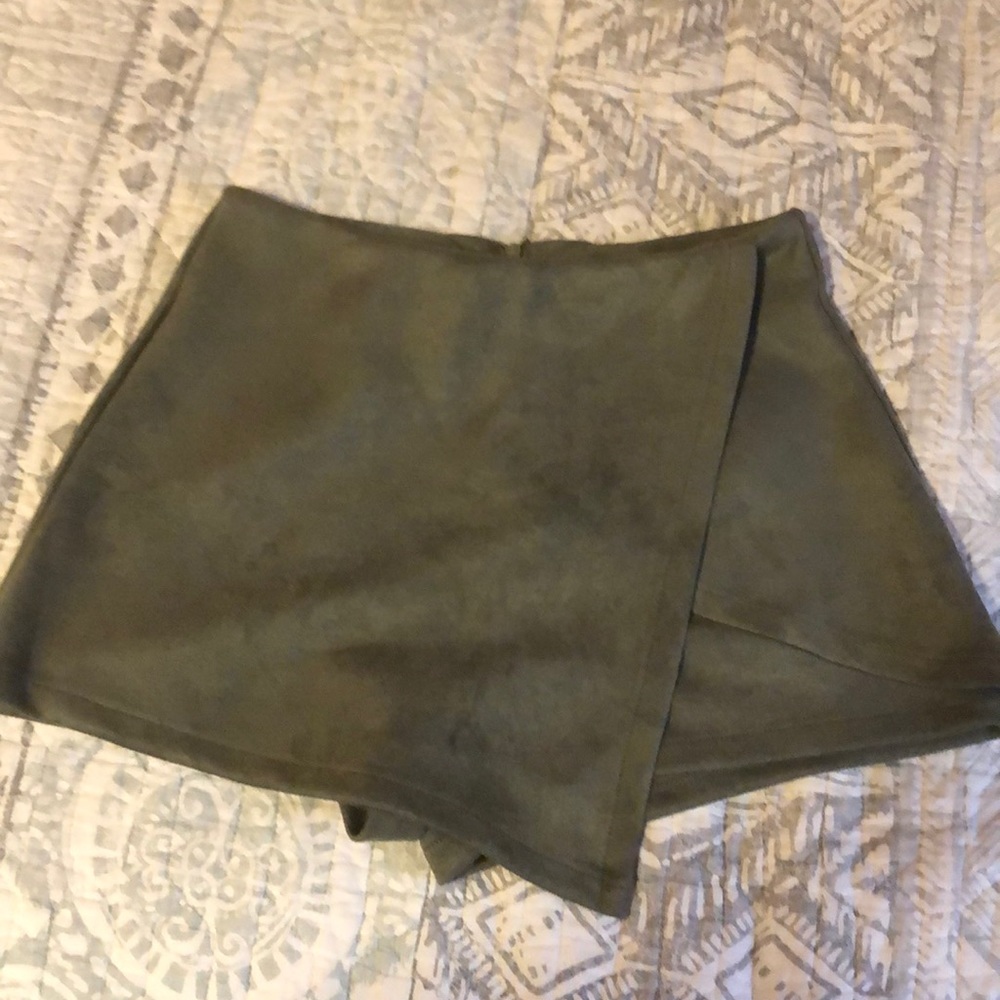 Green Velvet Skort
